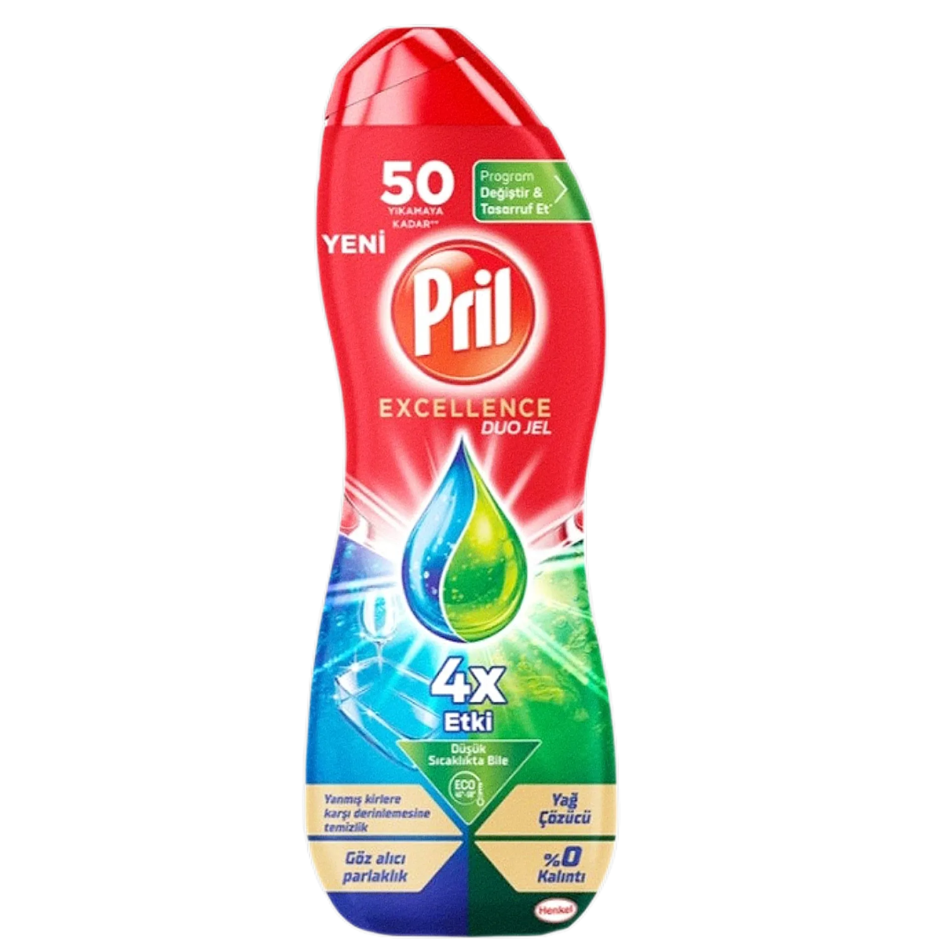 ژل ماشین ظرفشویی دو فاز پریل مدل Excellence حجم 900 میلی‌لیتر