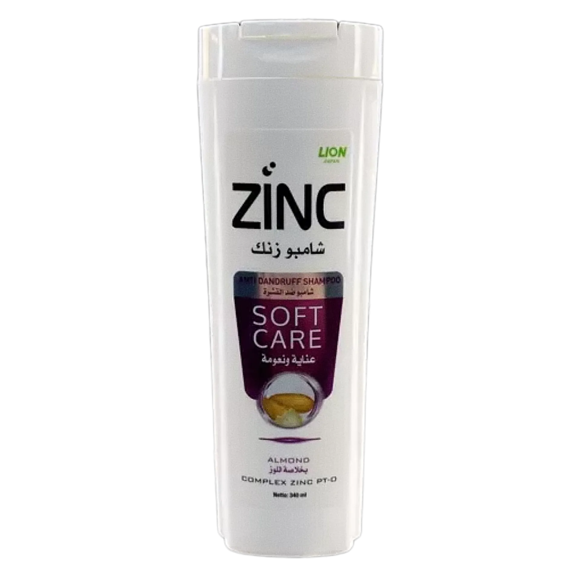 شامپو ضد شوره زینک مدل Soft Care Almond با حجم ۳۴۰ میلی‌لیتر