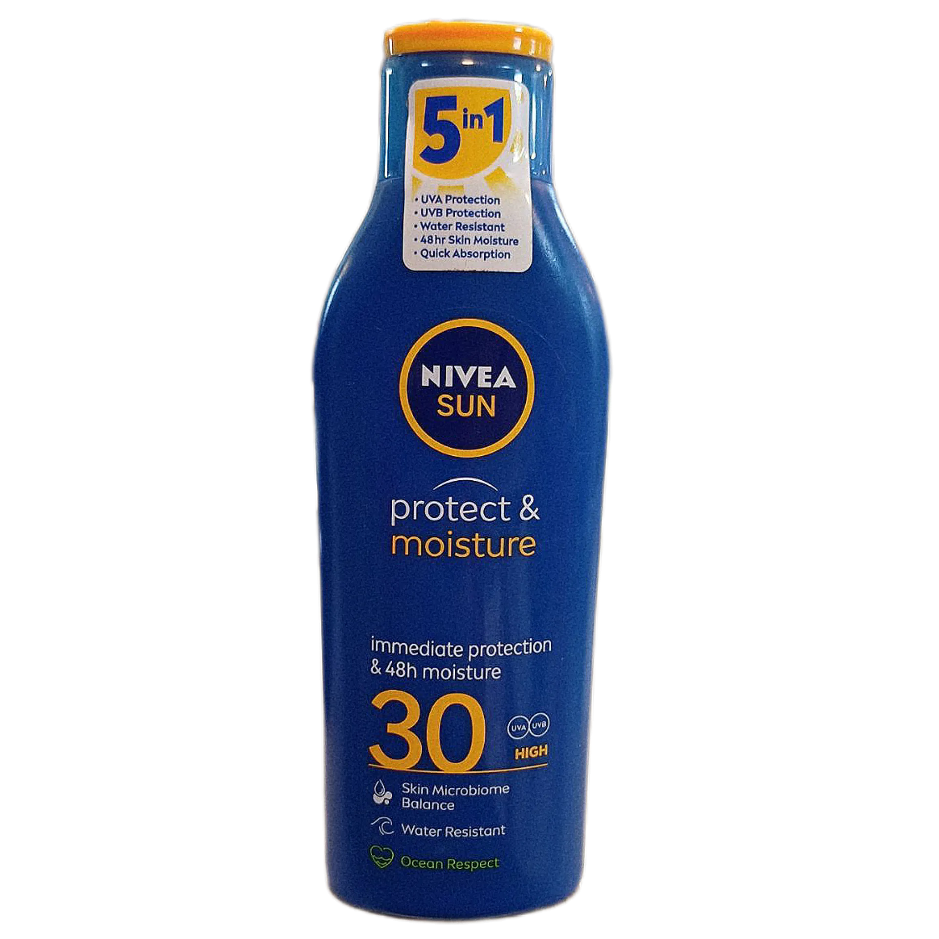 لوسیون ضدآفتاب نیوا سان پروتکت اند مویسچر SPF 30 حجم 200 میلی‌لیتر